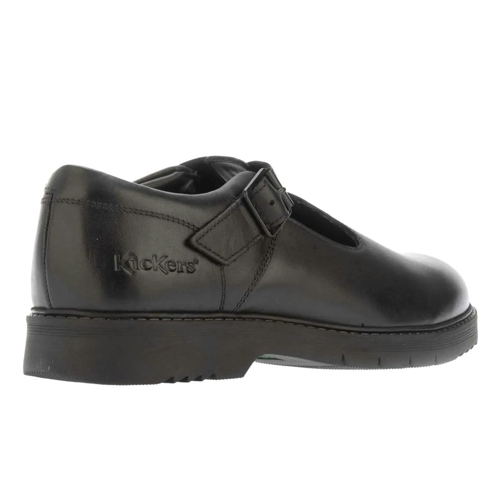 Kickers Womens/Ladies Finley Leather T-Bar Shoes - Black