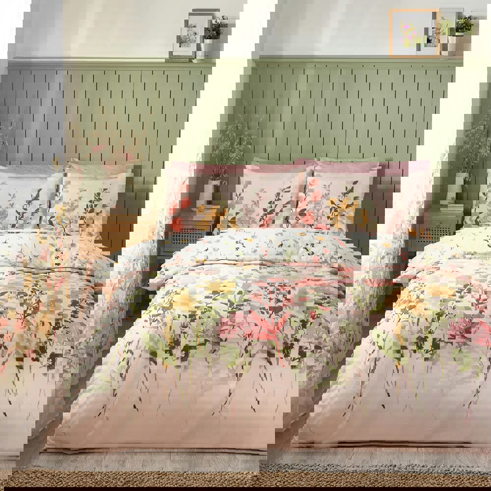 Catherine Lansfield Countryside Floral Reversible Duvet Cover Set