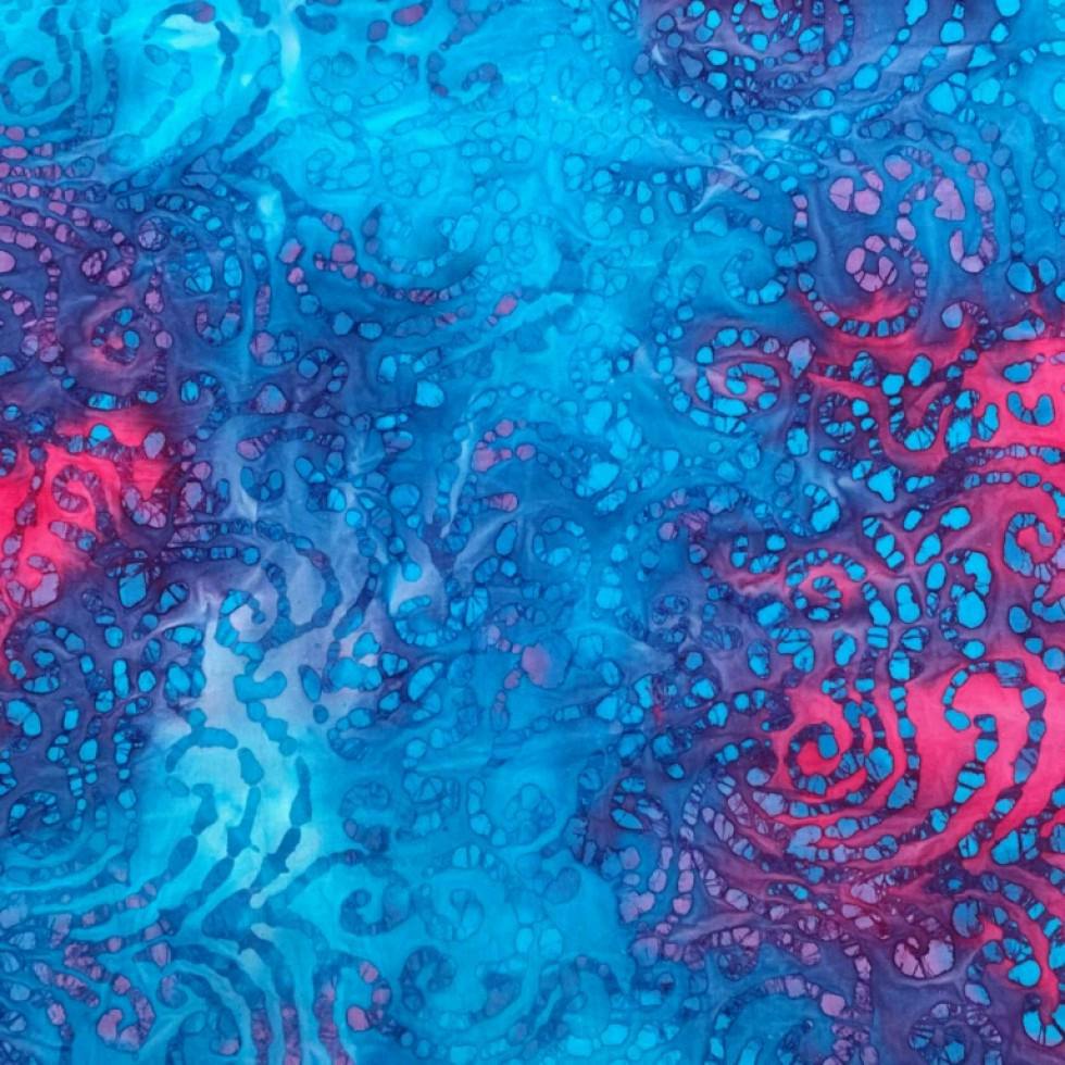 Minerva Cotton Batik Dressmaking & Quilting Fabric per metre, 110cm / 43" Wide - Turquoise