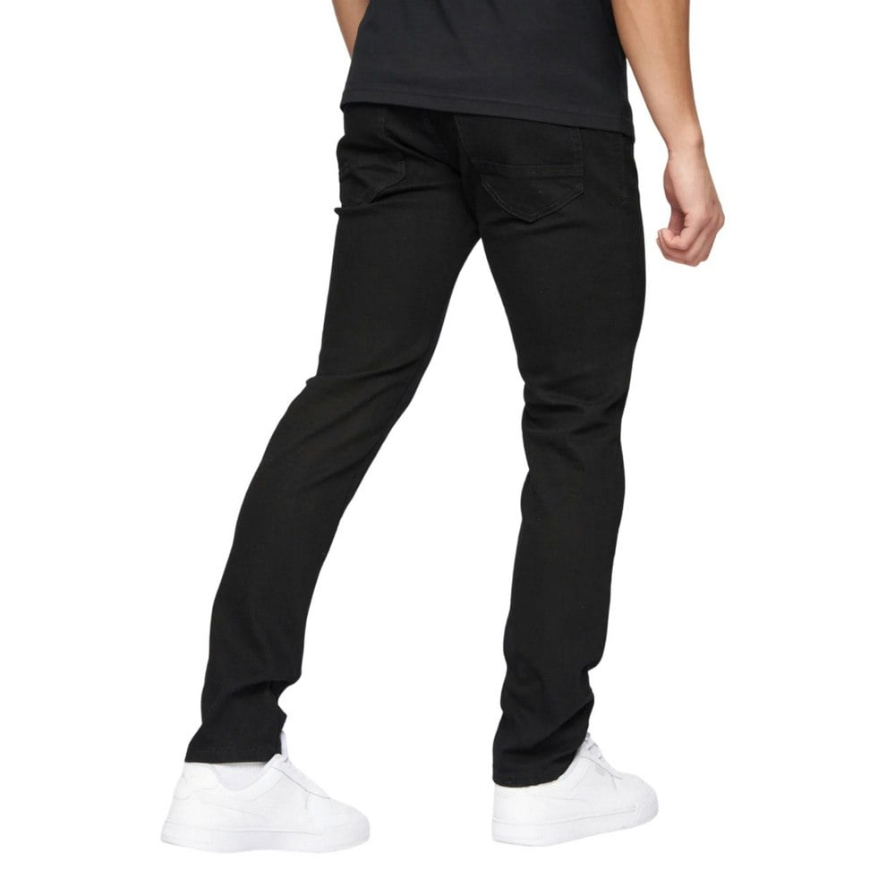 Crosshatch Mens Buraca Denim Slim Jeans - Black