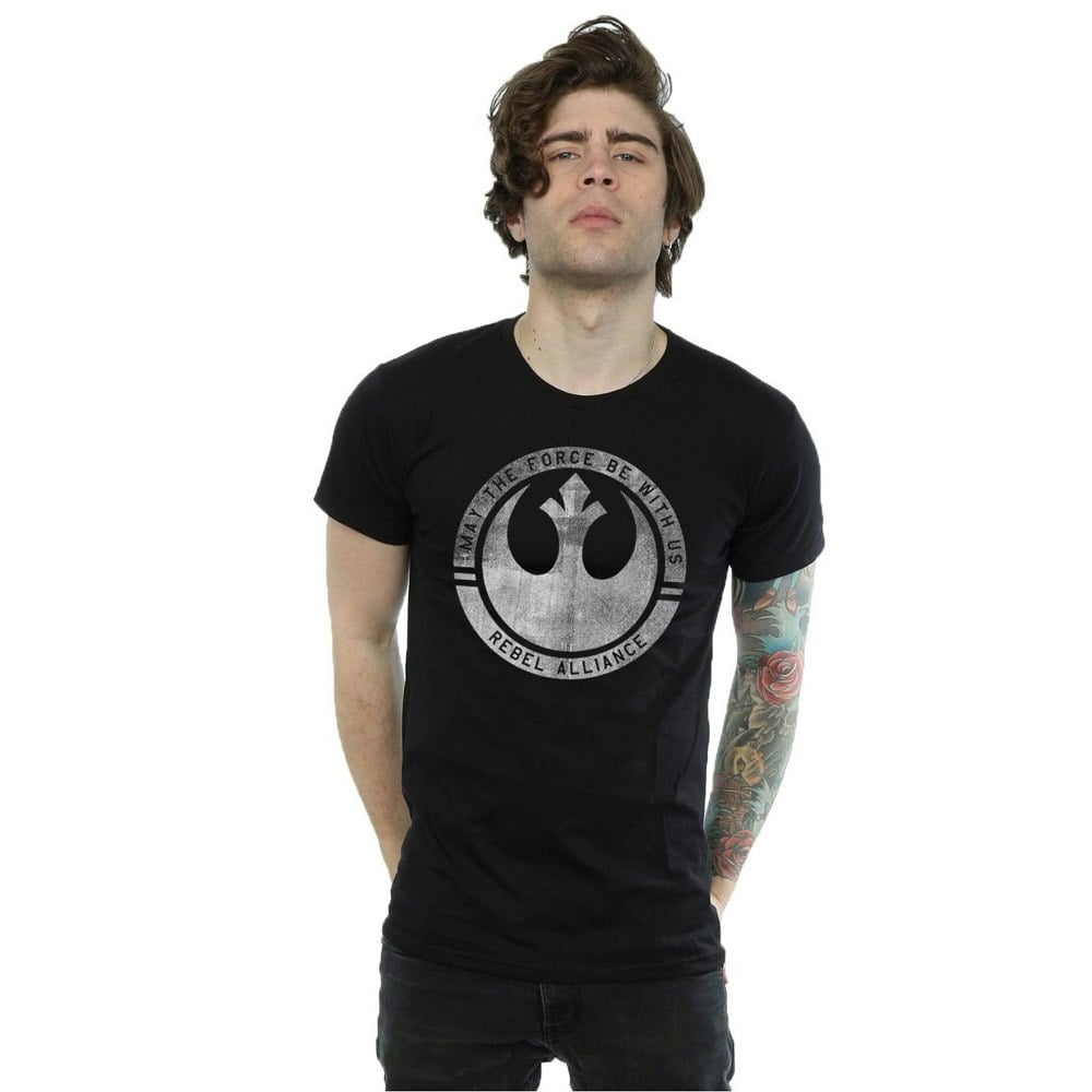 Star Wars Mens Rogue One May The Force Be With Us T-Shirt - Black