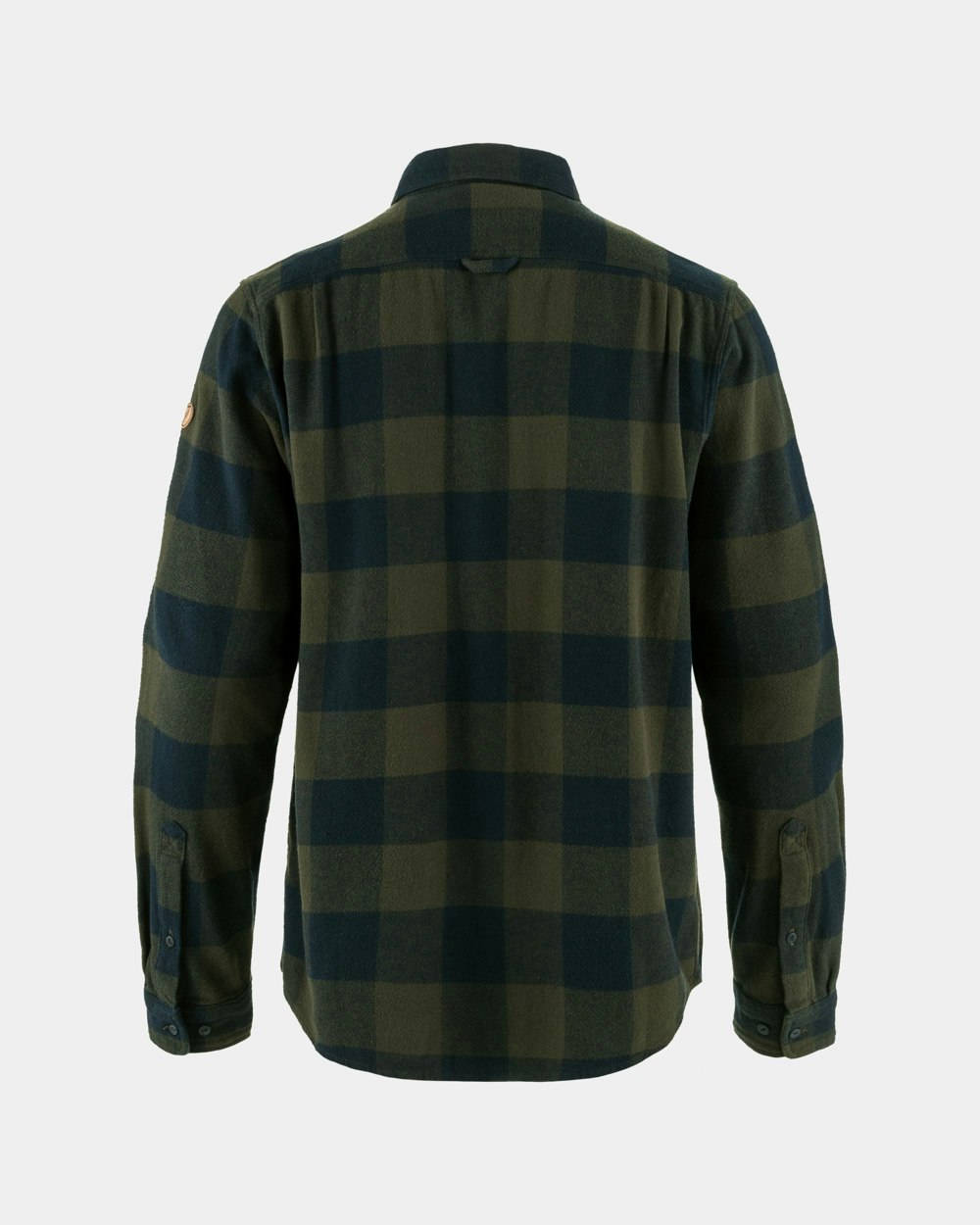 Fjallraven Ovik Heavy Flannel Mens Shirt - Deep Forest-Dark Navy 662-555