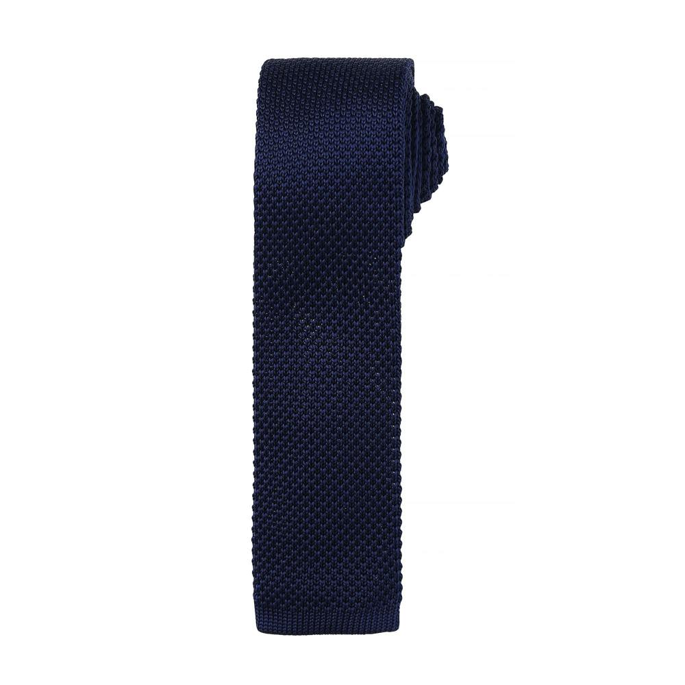 Premier Mens Slim Textured Knit Effect Tie (Pack of 2) - Navy - One Size - Navy