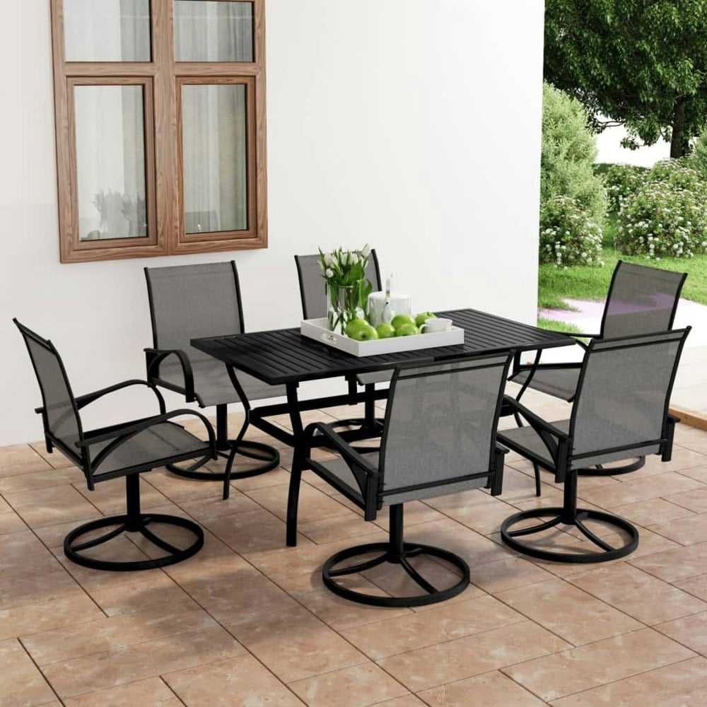 Berkfield 7 Piece Garden Dining Set Textilene and Steel