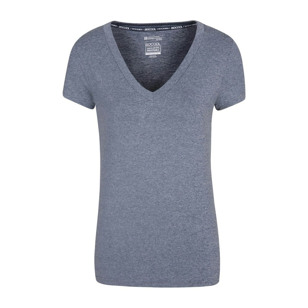 Mountain Warehouse Womens/Ladies Vitality V Neck T-Shirt - Navy