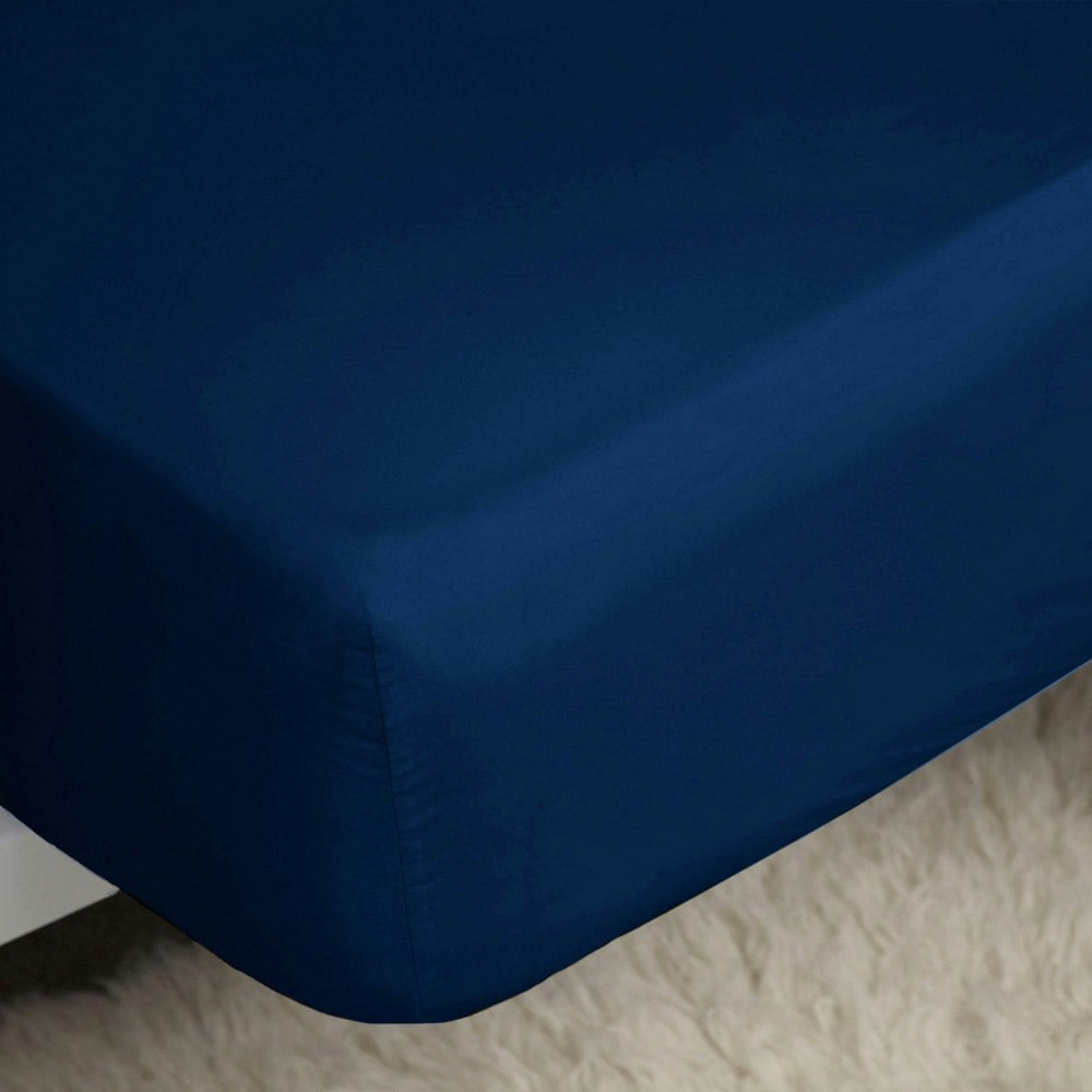 Belledorm Easycare Percale Fitted Sheet - Navy