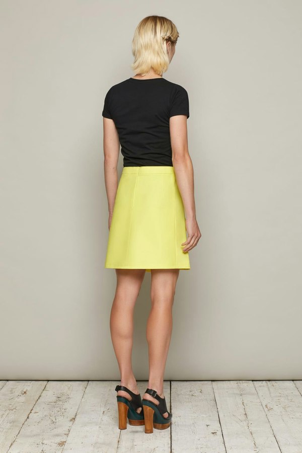 Bo Carter A Line Rhonda Skirt in Organic Cotton - Yellow