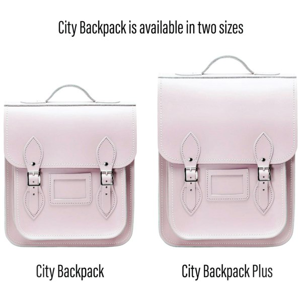 Zatchels Handmade Leather City Backpack - Rose Quartz