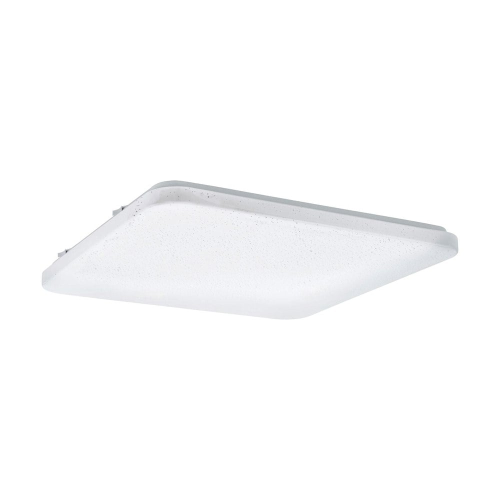Wall Flush Ceiling Light White Shade White Plastic With Crystal Effect LED 49.5W Loops