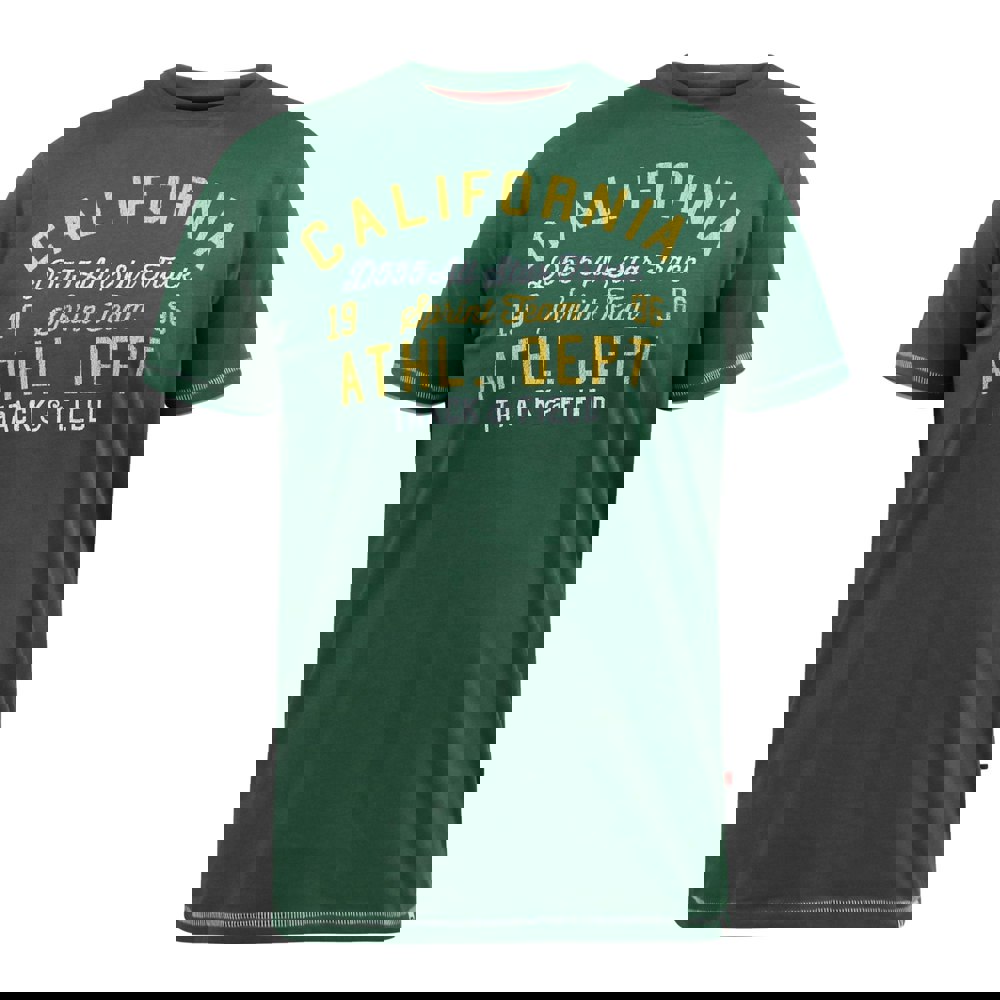 Duke Mens D555 Parnwell California Athletics Kingsize T-Shirt - Green