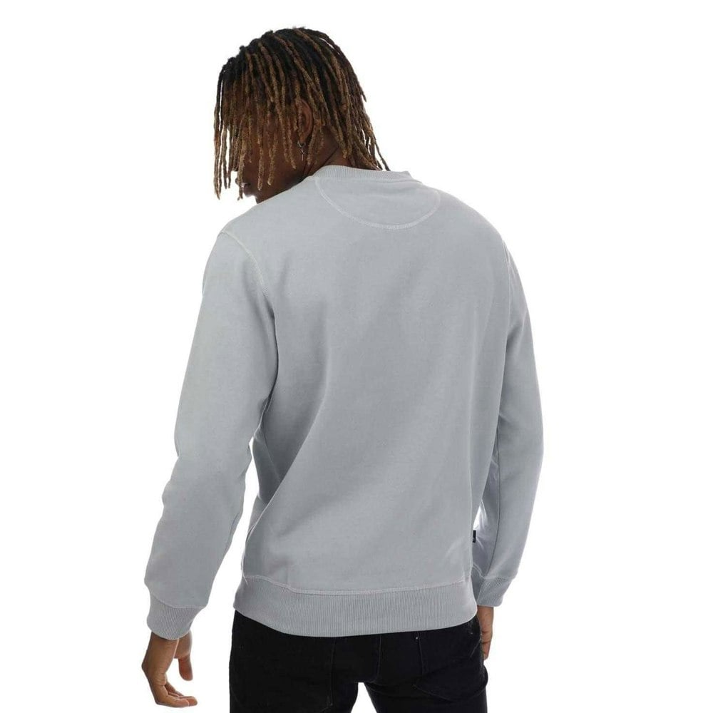 Timberland Mens Est 1973 Crew Neck Sweatshirt - Light Grey