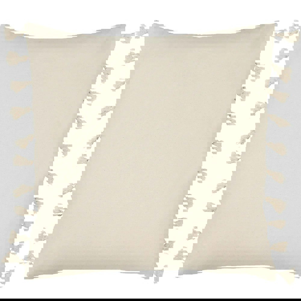 Furn Kalai Tufted Tassel Cushion Cover - Brick Red
