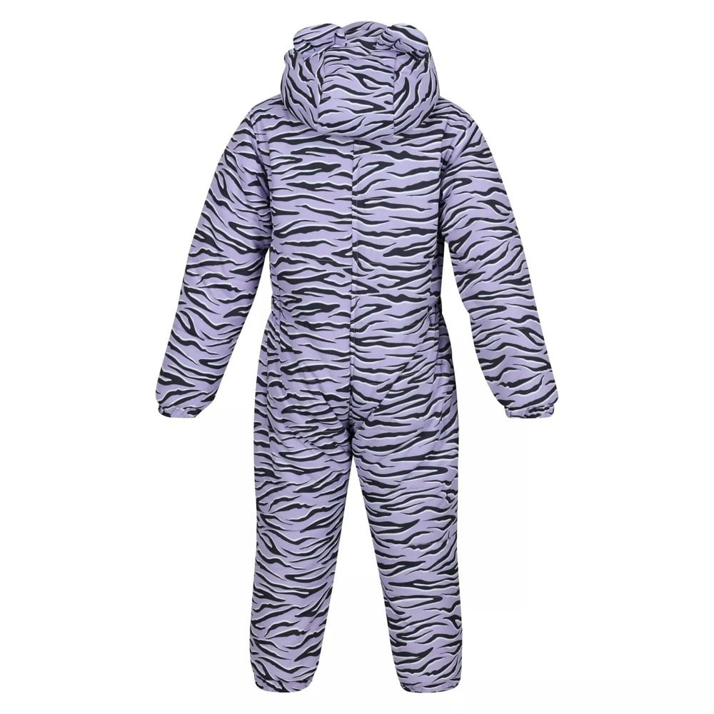 Regatta Childrens / Kids Penrose Zebra Print Puddle Suit - Pansy