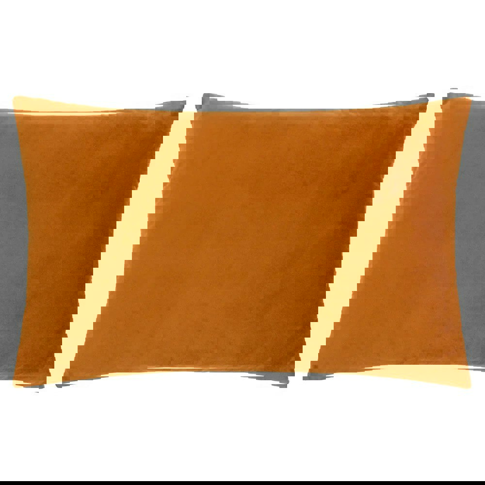 Paoletti Lexington Jacquard Velvet Cushion Cover - Ginger/Grey