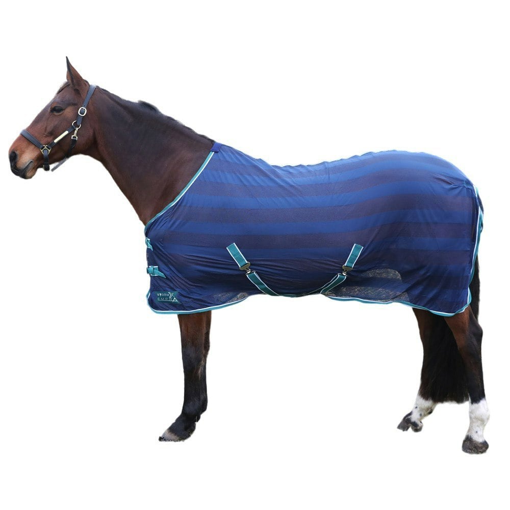 Hy StormX Empra Standard-Neck Air Motion Horse Cooler Rug - Navy