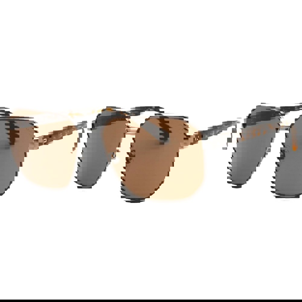 Guess Brown Lens Matte Gunmetal Sunglasses One Size