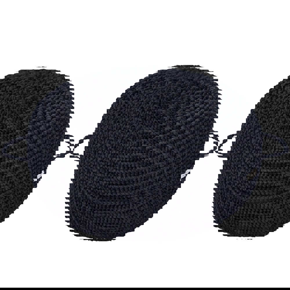 Crochet ottoman | CHARCOAL - Zuri House