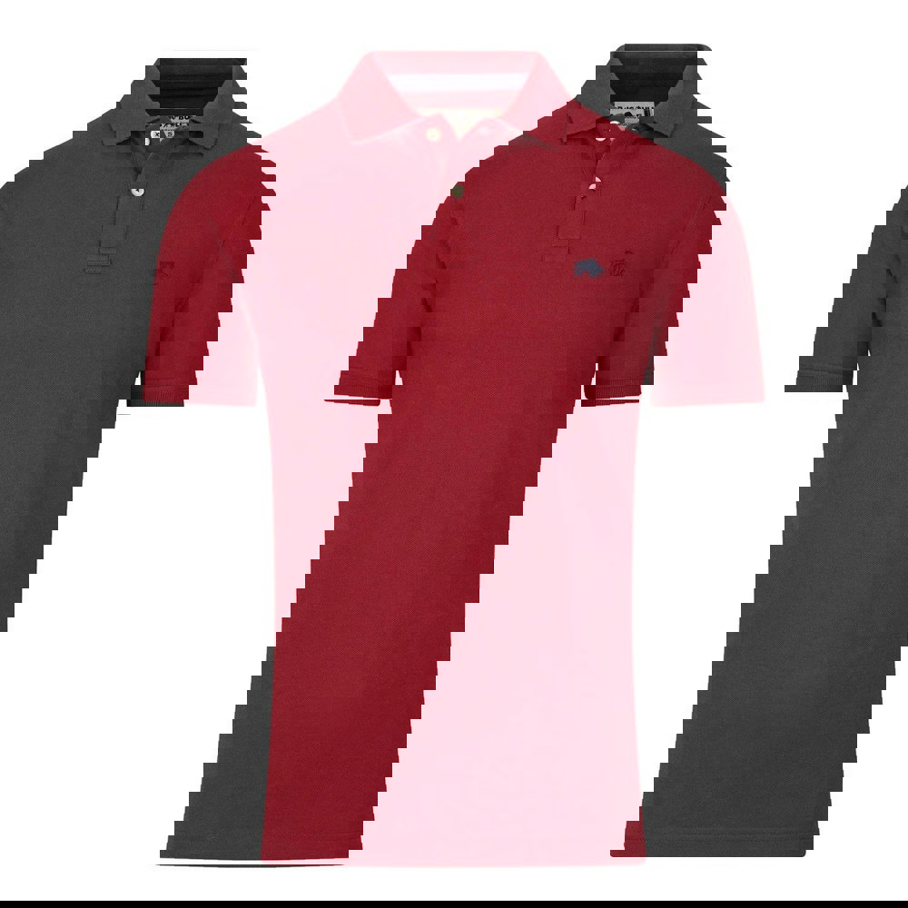 Raging Bull Mens Classic Organic Polo Shirt - Claret