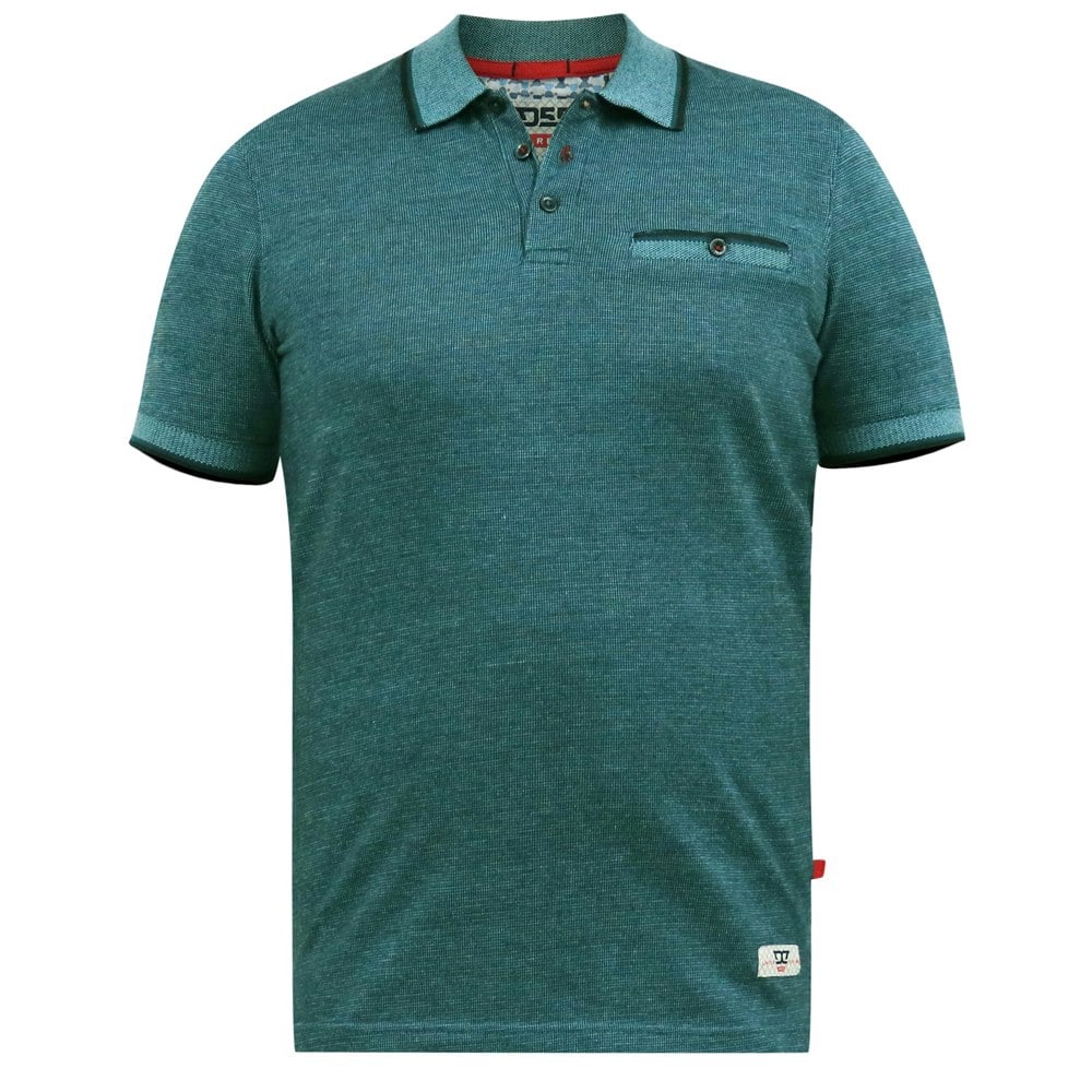 Duke Mens D555 Troy Textured Kingsize Polo Shirt - Teal