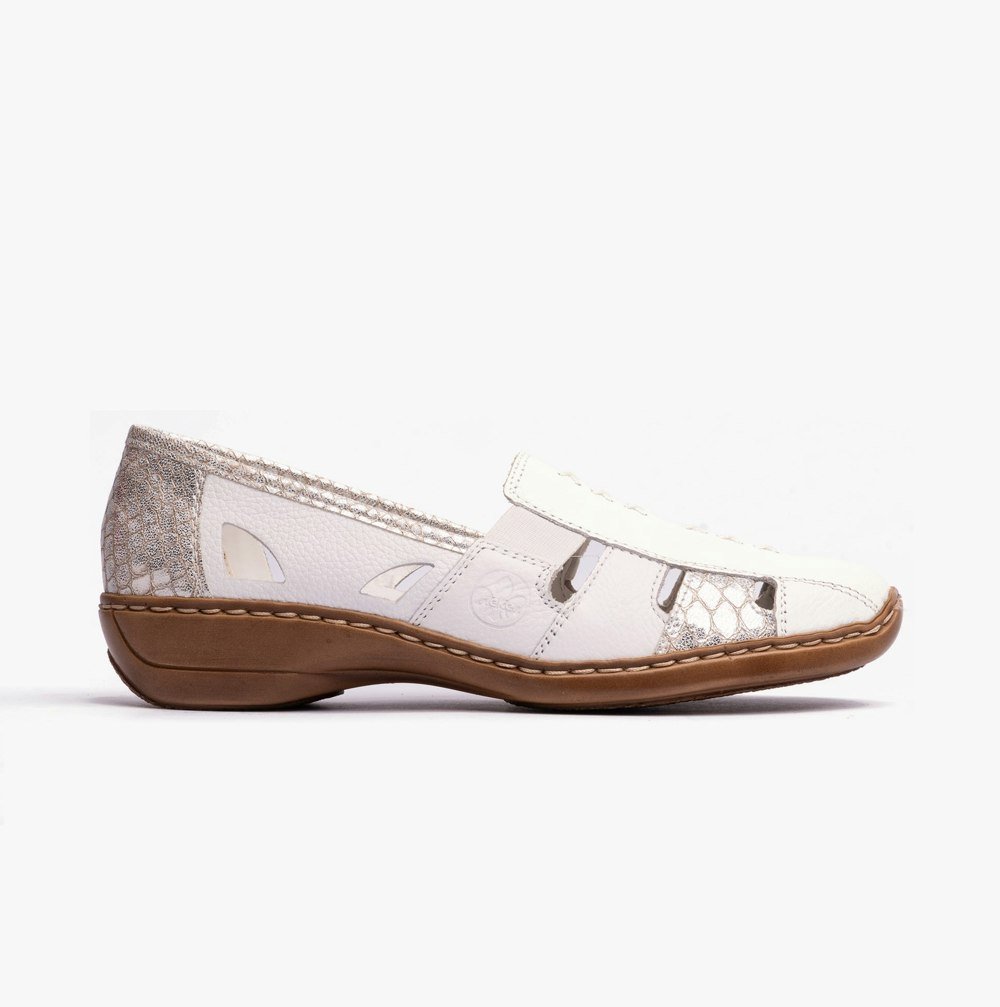 Rieker 41385-80 Womens Shoes - White