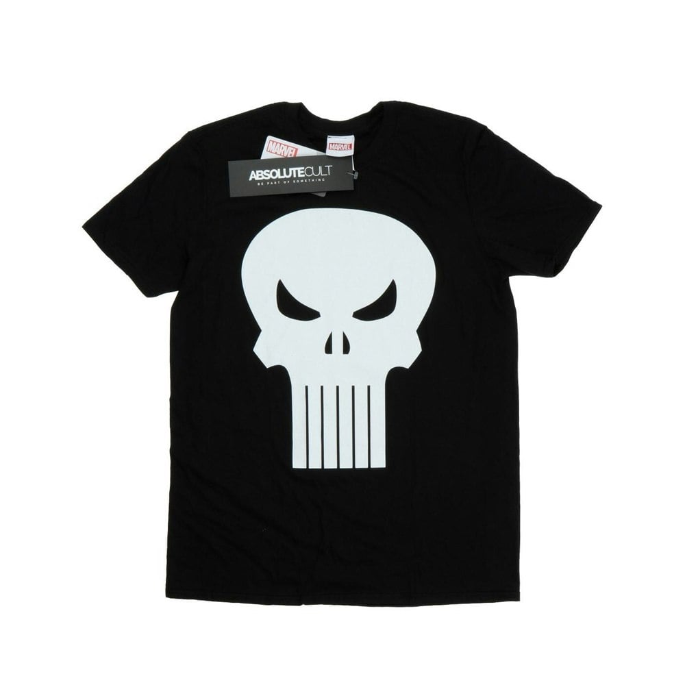 Marvel Mens Punisher Skull T-Shirt - Black