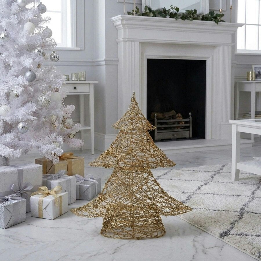 Garden Greatness Gold Weave LED Christmas Tree Light