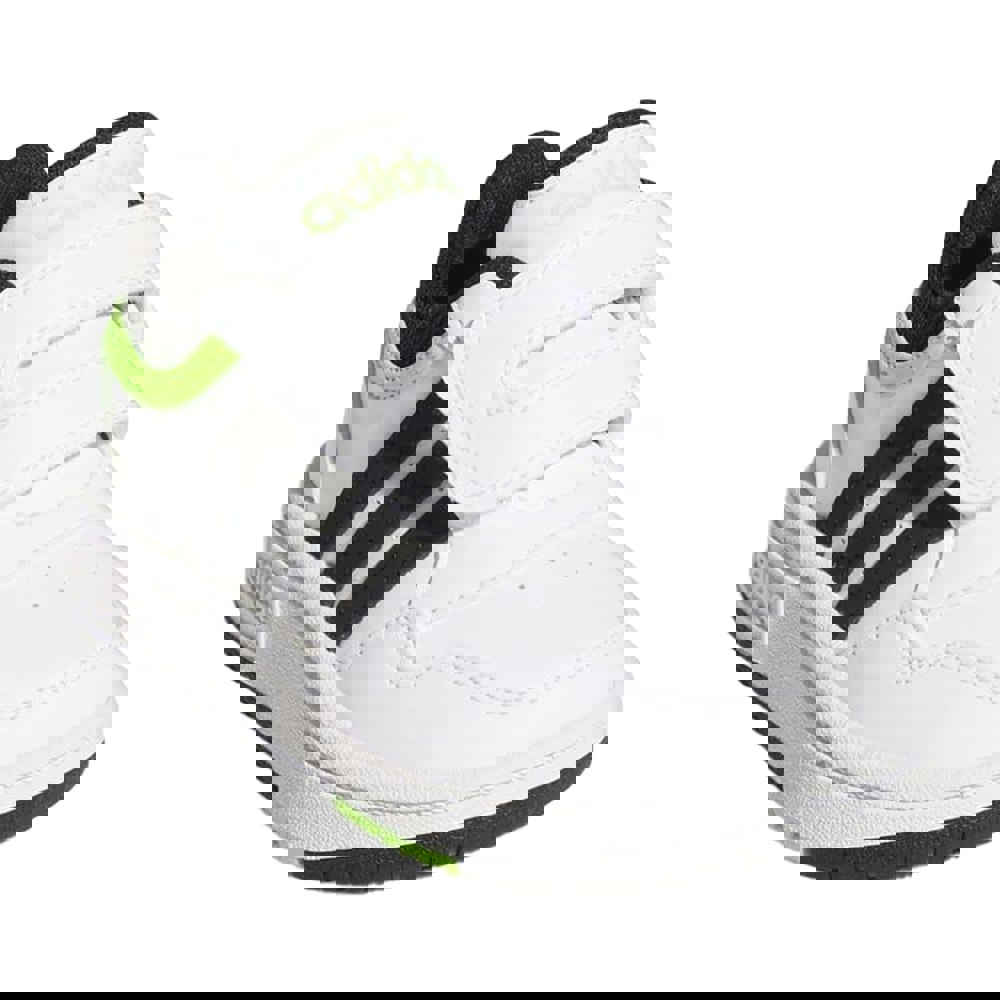 Adidas Kids Hoops 3.0 Leather Trainers - White / Black
