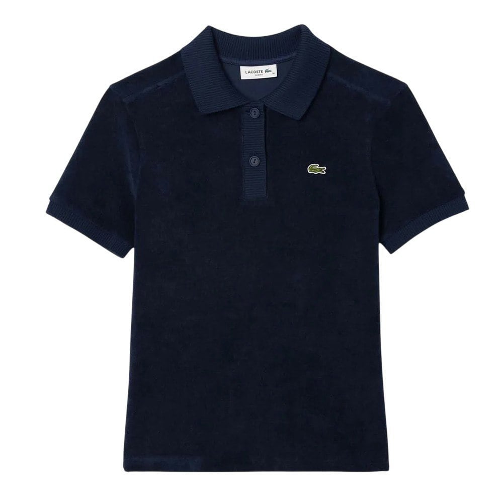 Lacoste Womens/Ladies Terrycloth Slim Polo Shirt - Blue