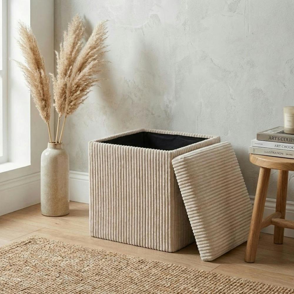 Garden Greatness Maison Neutral Soft Touch Storage Stool