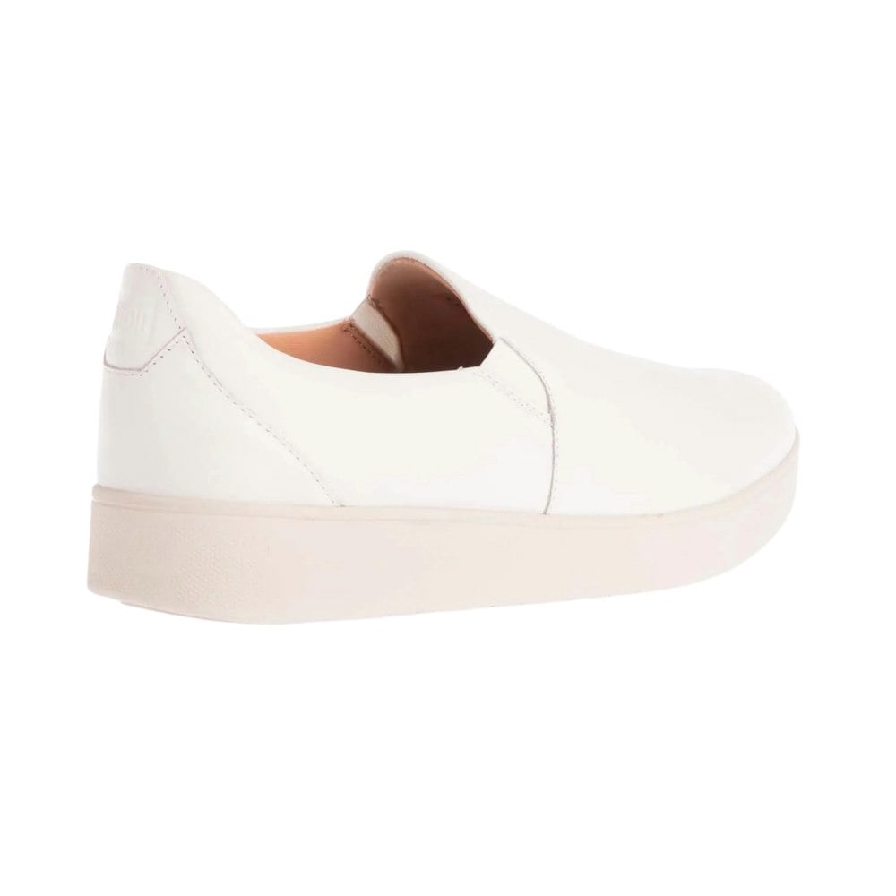 FitFlop Womens Rally Leather Slip-on Trainers - White