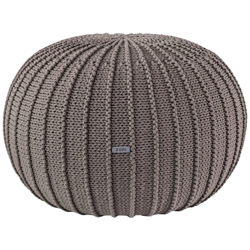 Zuri House Knitted pouffe, Large | MOCHA