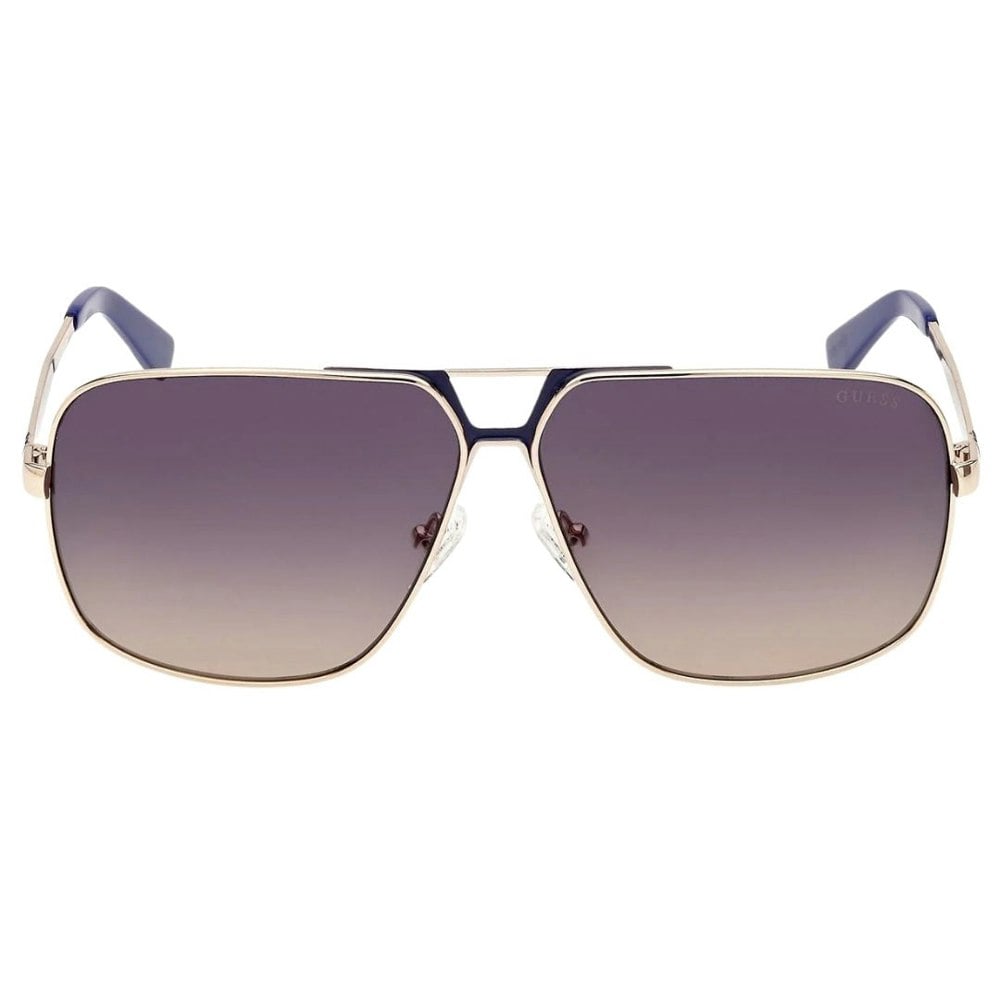 Guess Gradient Blue Lens Gold With Blue Legs Sunglasses One Size