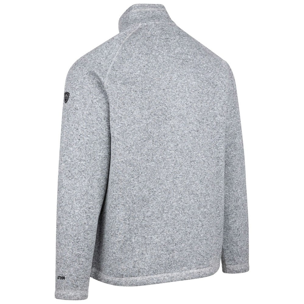 Trespass Mens Corsham Marl Half Zip Fleece Top - Grey