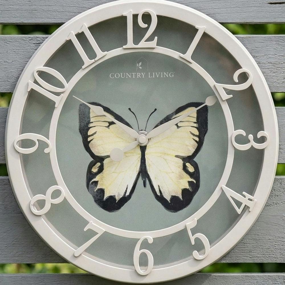 Garden Greatness Nature-Inspired Butterfly Outdoor Garden Clock