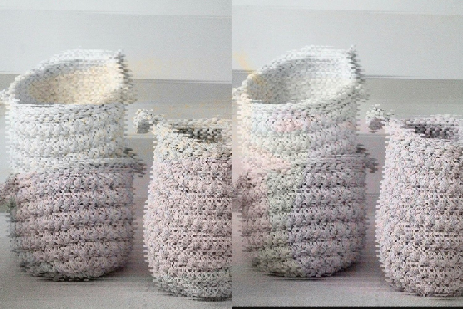 Small basket POWDER PINK - Zuri House