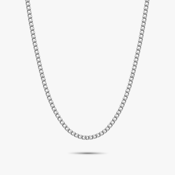 2.4mm sterling silver round curb chain