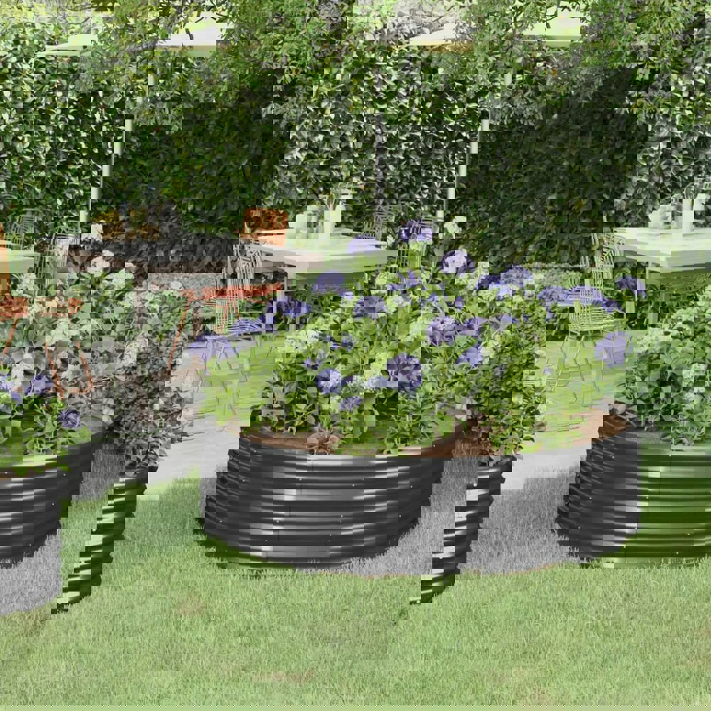 Berkfield Garden Raised Bed Powder-coated Steel 140x140x36 cm Anthracite