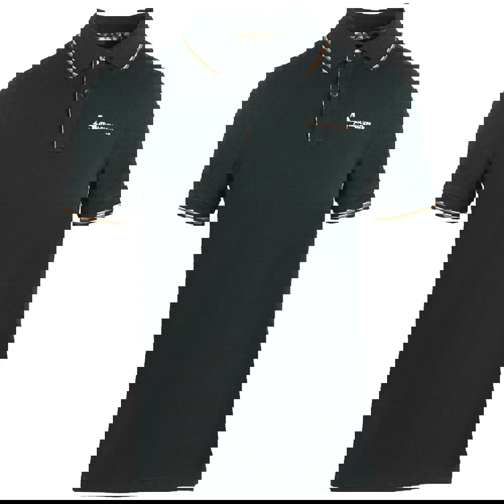 Aquascutum Tipped Collar Black Polo Shirt