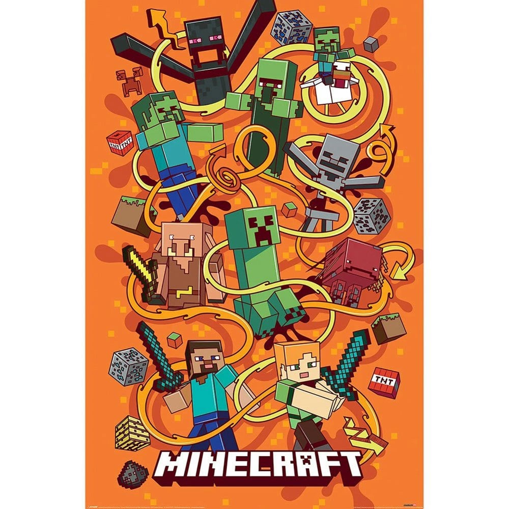 Minecraft Funtage Poster - Multicoloured