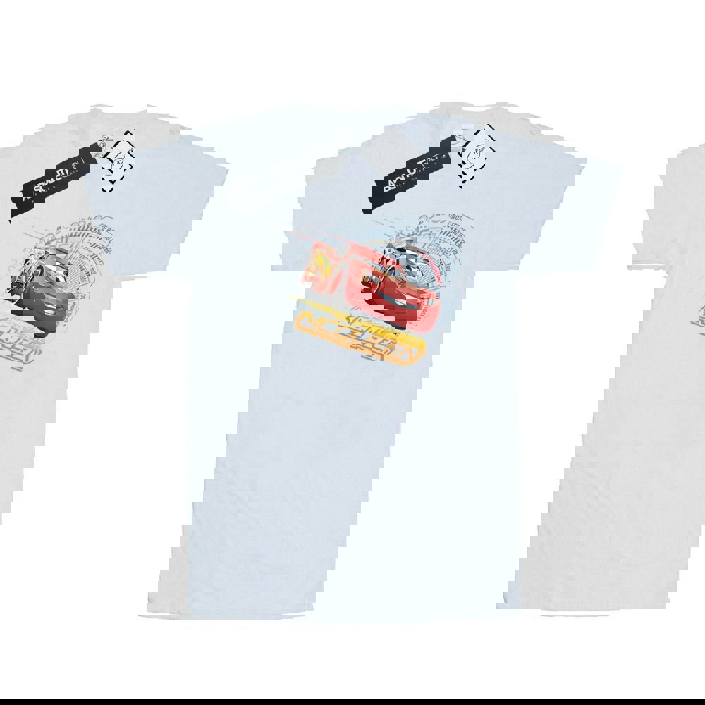 Disney Womens/Ladies Cars Lightning McQueen Cotton Boyfriend T-Shirt - White
