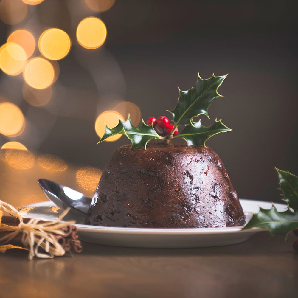 Luxury, handmade Christmas Pudding