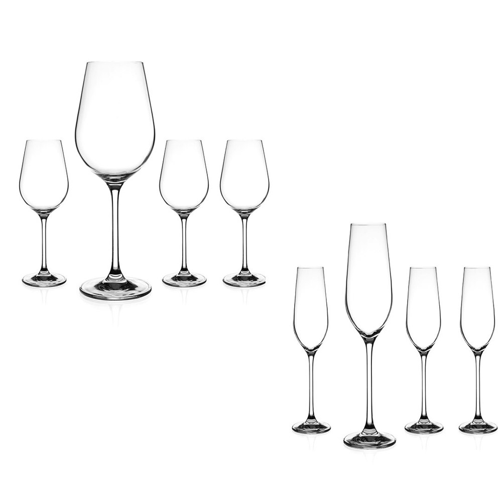 Diamante Auris Wedding Bundle - 8 Glasses