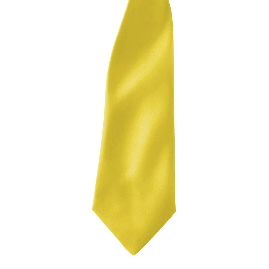Premier Colours Mens Satin Clip Tie (Pack of 2) - Sunflower