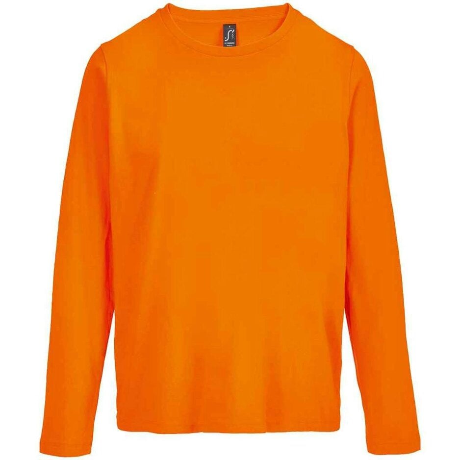 SOLS Womens/Ladies Monarch Long-Sleeved T-Shirt - Orange - Orange - 100% Ringspun Semi-Combed Cotton