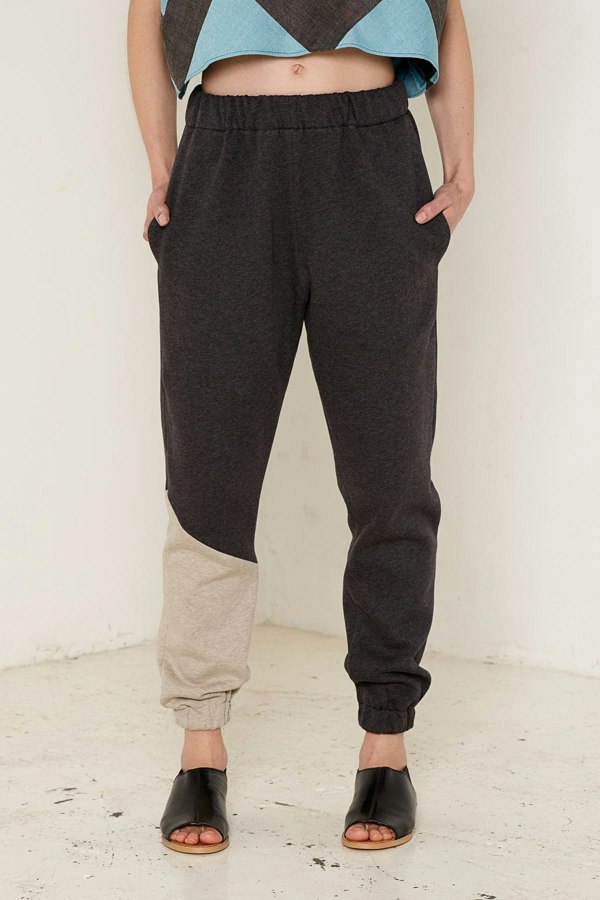 Bo Carter Jupiter Jogger Trousers in Organic Fleece - Grey