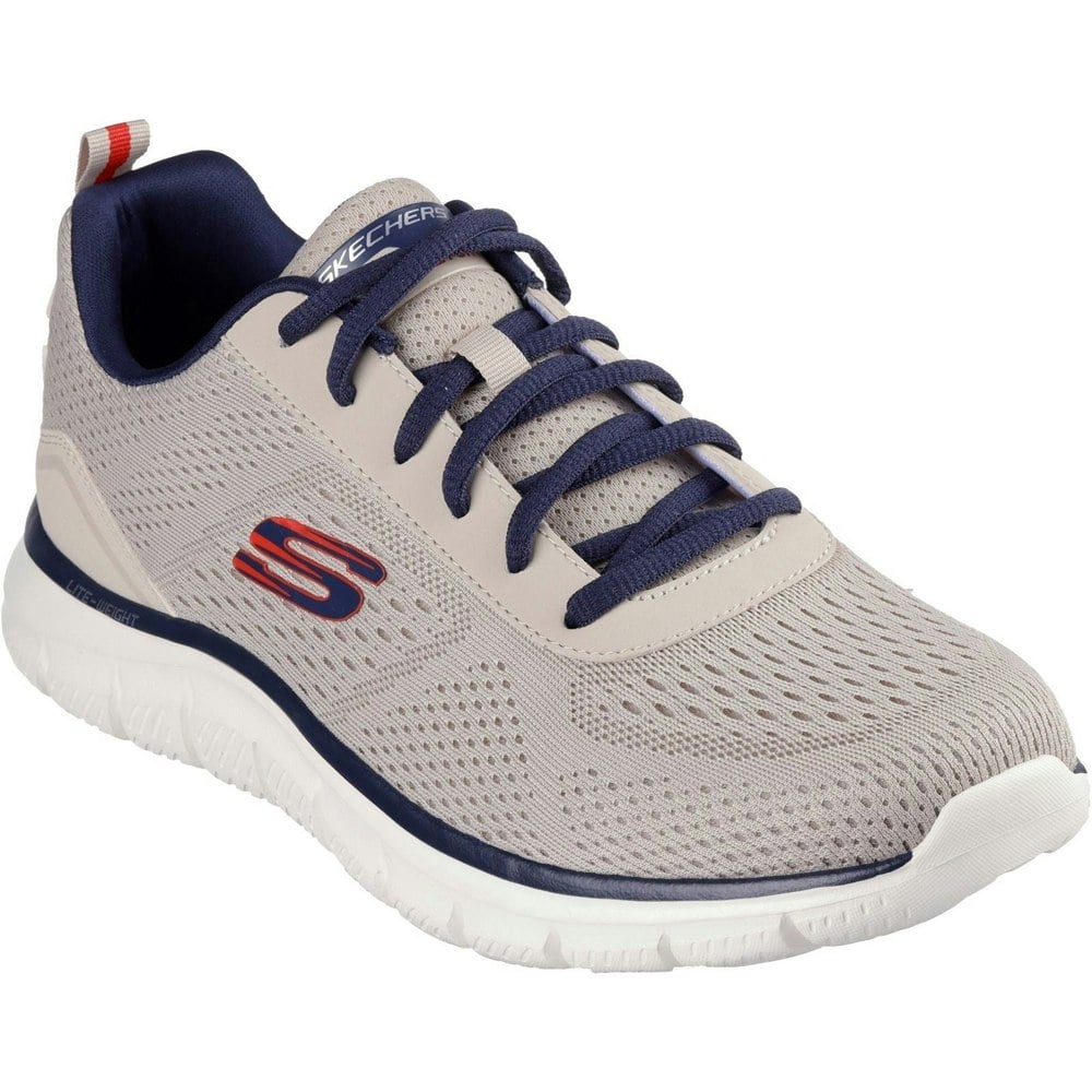 Skechers Track Leshur Polyester Men's Taupe/Navy Trainers