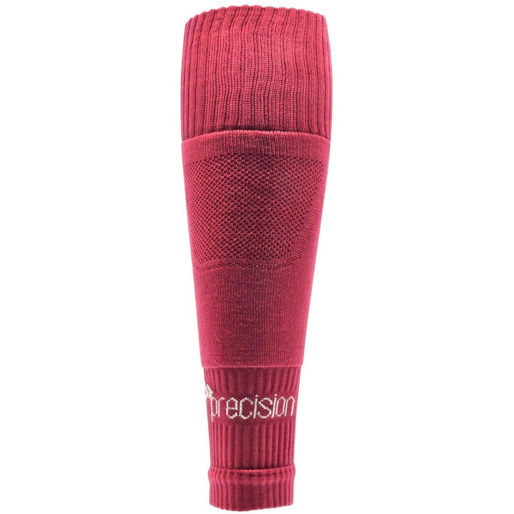 JUNIOR SIZE 12-6 Pro Footless Sleeve Football Socks - MAROON - Stretch Fit 