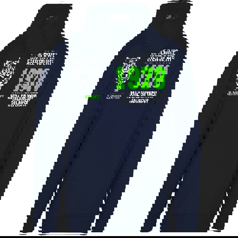 Plein Sport Green Logo Navy Blue Zip-Up Hoodie S