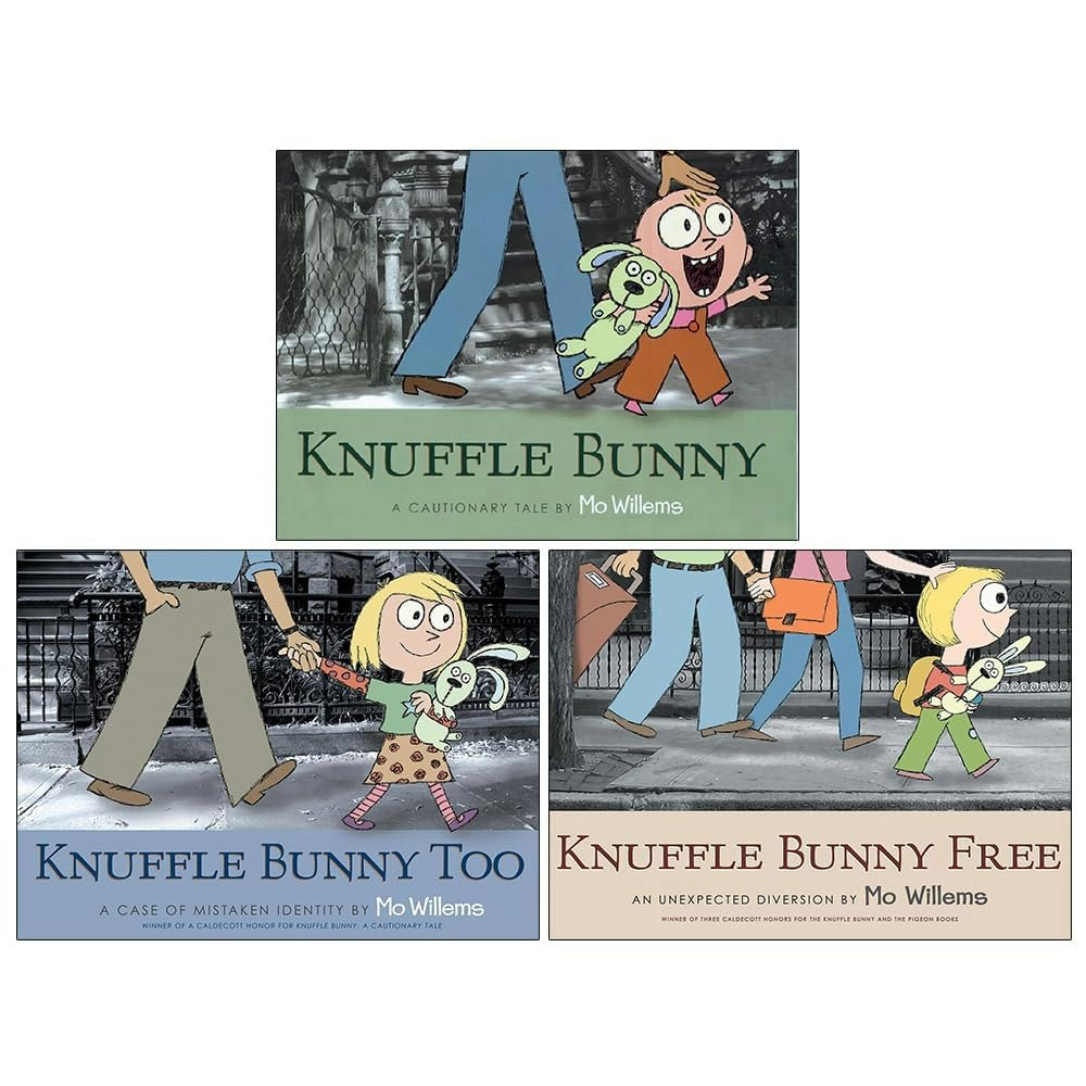 Walker Books Knuffle Bunny Series Collection 3 Books Set By Mo Willems