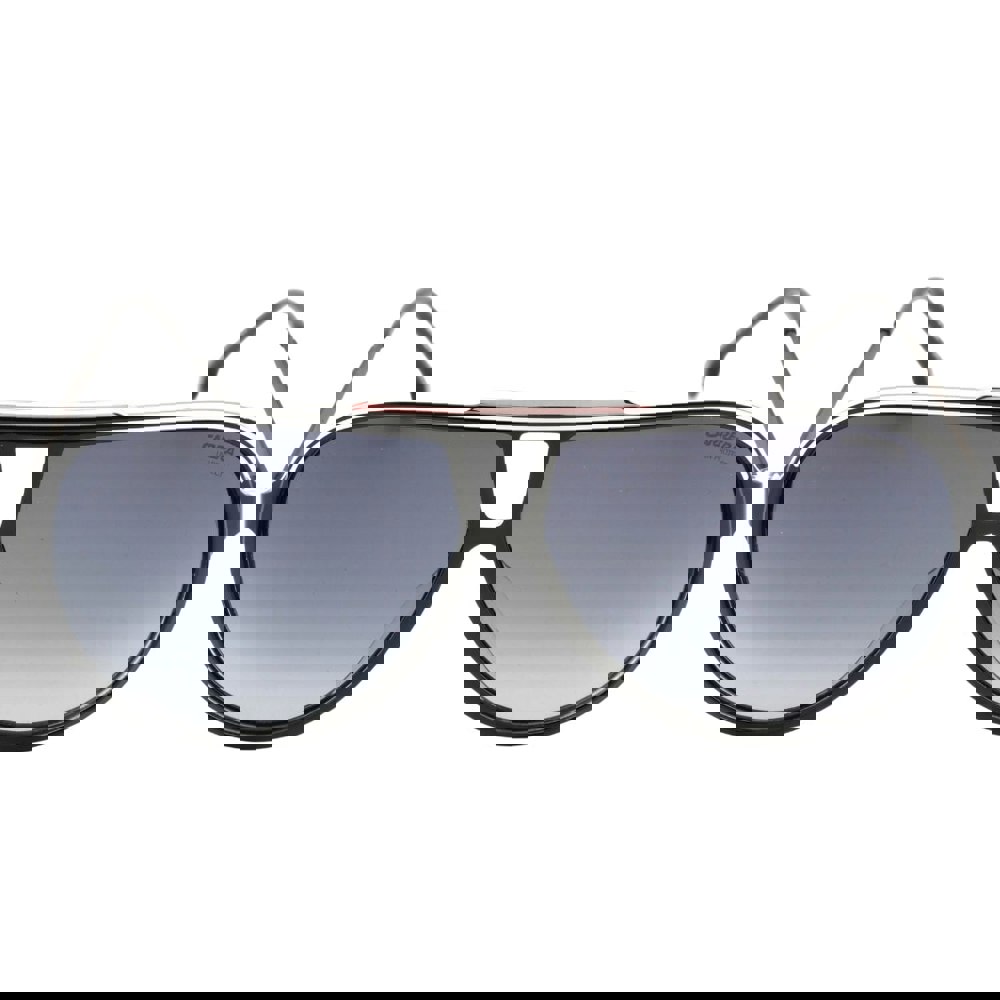 Carrera Grey Shaded Lens Red Detail Black Sunglasses One Size